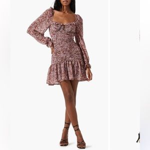 NWT AStR the label | Carmella floral mini dress, long sleeves. Medium